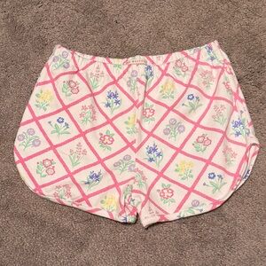 The Beaufort Bonnet Company Cheryl Shorts Pink Floral Girls 8